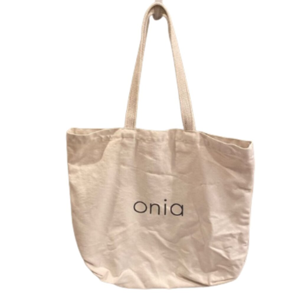 Onia Off-White Canvas Tote Bag